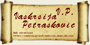Vaskrsija Petrašković vizit kartica